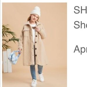New shein girls teddy coat